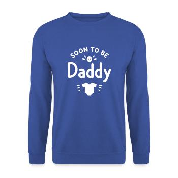 Soon to Be Daddy - Unisex Sweatshirt - royal blue - Front - Alina (178cm) & Michal (187cm)