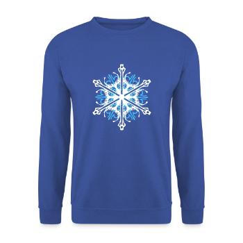 Snowflake Snow Crystal - Unisex Sweatshirt - royal blue - Front - Alina (178cm) & Michal (187cm)