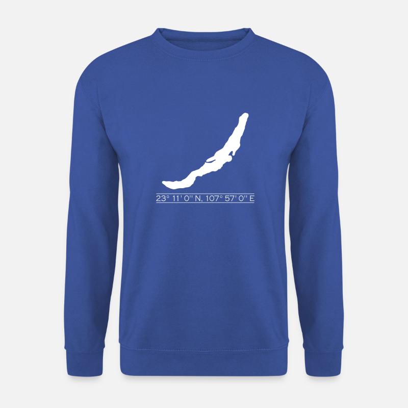 Baikal | Coordinates | White - Unisex Pullover - Royalblau