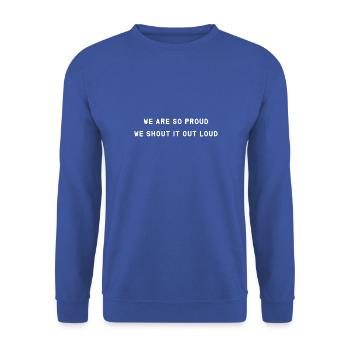 Marching On - Unisex Sweatshirt - royal blue - Front - Alina (178cm) & Michal (187cm)