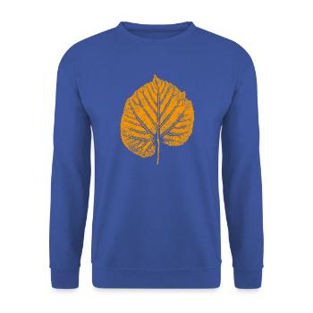 Lindenblatt  - Unisex Pullover - Royalblau - Vorne - Alina (178cm) & Michal (187cm)
