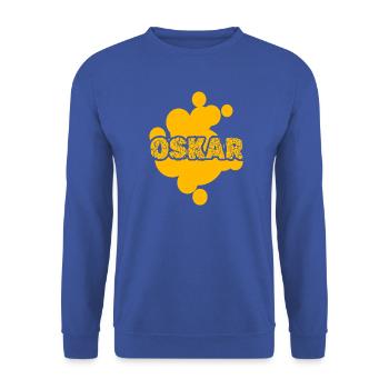 Oskar als Maler - Unisex Pullover - Royalblau - Vorne - Alina (178cm) & Michal (187cm)