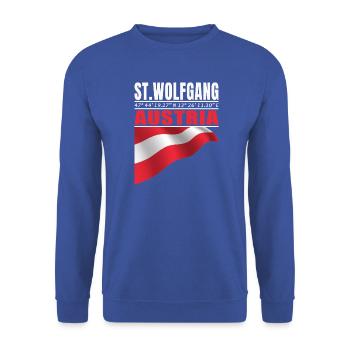 St. Wolfgang - Unisex Pullover - Royalblau - Vorne - Alina (178cm) & Michal (187cm)
