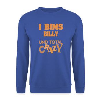 Vorname Billy - Unisex Pullover - Royalblau - Vorne - Alina (178cm) & Michal (187cm)