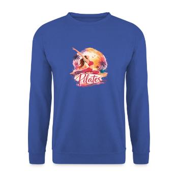 Tropisches Schlafenszeit-Pilates - Unisex Pullover - Royalblau - Vorne - Alina (178cm) & Michal (187cm)