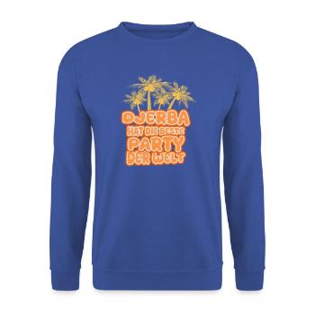 Geschenk für Djerba - Unisex Pullover - Royalblau - Vorne - Alina (178cm) & Michal (187cm)