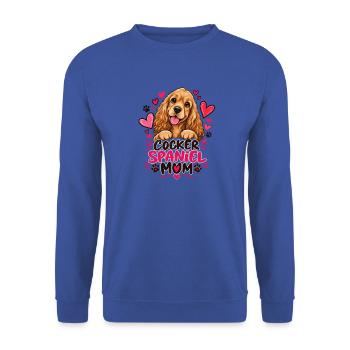 Cocker Spaniel Mamaherzen - Unisex Pullover - Royalblau - Vorne - Alina (178cm) & Michal (187cm)