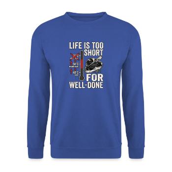 Ernährung Fleisch Grillen - Unisex Pullover - Royalblau - Vorne - Alina (178cm) & Michal (187cm)