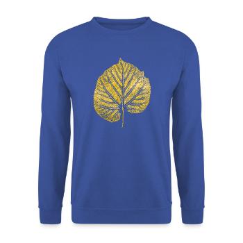 Lindenblatt - Unisex Pullover - Royalblau - Vorne - Alina (178cm) & Michal (187cm)