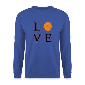 Love Basketball - Unisex Pullover - Royalblau - Vorne - Alina (178cm) & Michal (187cm)