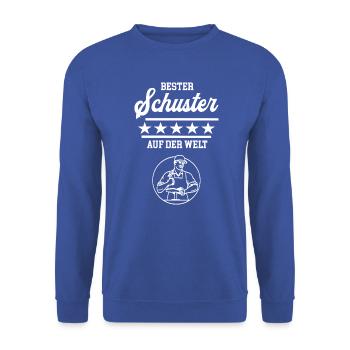 Bester Schuster Meister Chef Lehrling Schuhmacher - Unisex Pullover - Royalblau - Vorne - Alina (178cm) & Michal (187cm)