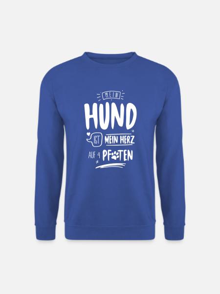 Herz auf vier Pfoten - Unisex Pullover - Royalblau