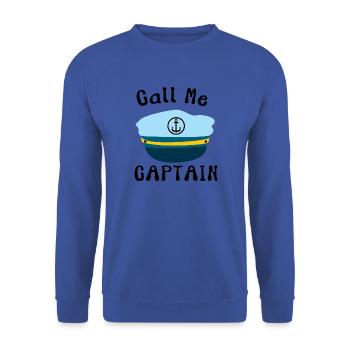 Appelez-moi le capitaine Kaptain Sea Ship - Sweat-shirt Unisexe - bleu royal - Devant - Alina (178cm) & Michal (187cm)