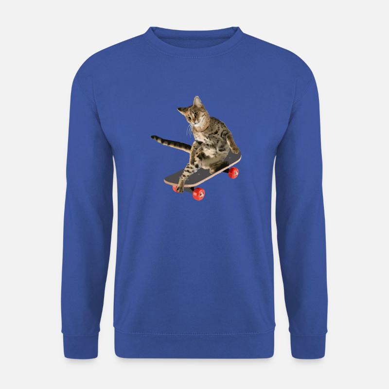 Katze Skateboards skateborden - Unisex Pullover - Royalblau