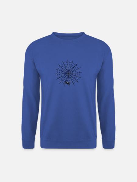 Spinnennetz mit Spinne am Faden - Unisex Pullover - Royalblau