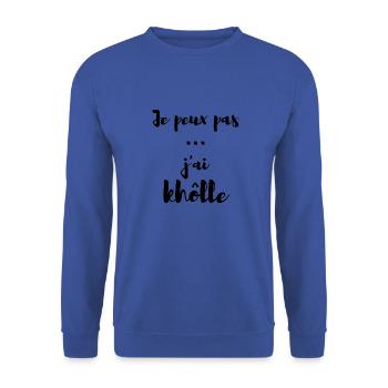 Je peux pas j'ai kholle - Sweat-shirt Unisexe - bleu royal - Devant - Alina (178cm) & Michal (187cm)