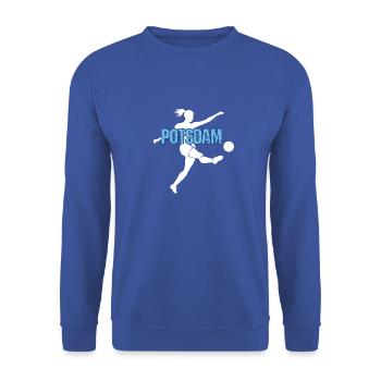 Potsdam, meine Stadt! - Unisex Pullover - Royalblau - Vorne - Alina (178cm) & Michal (187cm)
