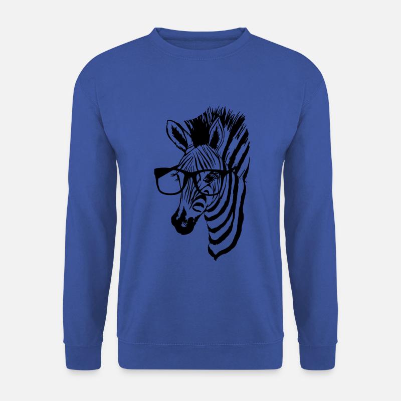 Zebra with glasses - Unisex Sweatshirt - royal blue