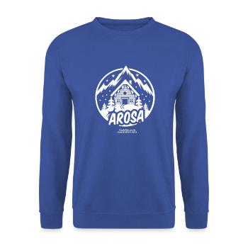 Arosa T-Shirt Switzerland Ski Resort - Unisex Sweatshirt - royal blue - Front - Alina (178cm) & Michal (187cm)