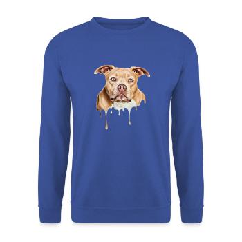 Bully Art American Bully Exotic Bully - Sweat-shirt Unisexe - bleu royal - Devant - Alina (178cm) & Michal (187cm)