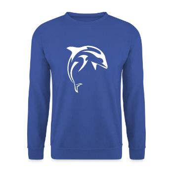 Dolphin dolphins - Unisex Sweatshirt - royal blue - Front - Alina (178cm) & Michal (187cm)