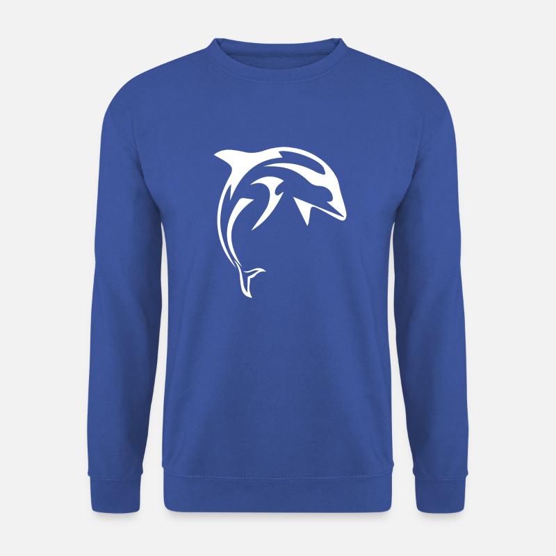 Dolphin Delfine - Unisex Pullover - Royalblau