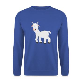 Goat - Unisex Sweatshirt - royal blue - Front - Alina (178cm) & Michal (187cm)