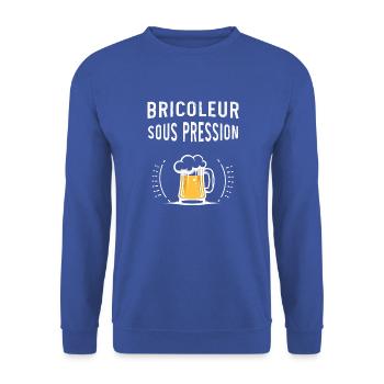Bricoleur sous pression cadeau homme bricolage . - Sweat-shirt Unisexe - bleu royal - Devant - Alina (178cm) & Michal (187cm)
