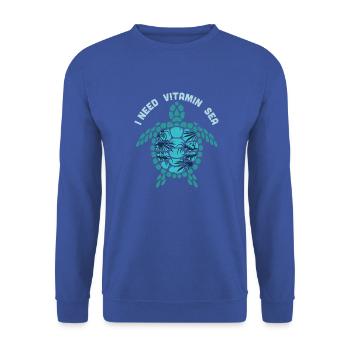 Les tortues me rendent heureux. Citation Amoureux des tortues Nature - Sweat-shirt Unisexe - bleu royal - Devant - Alina (178cm) & Michal (187cm)