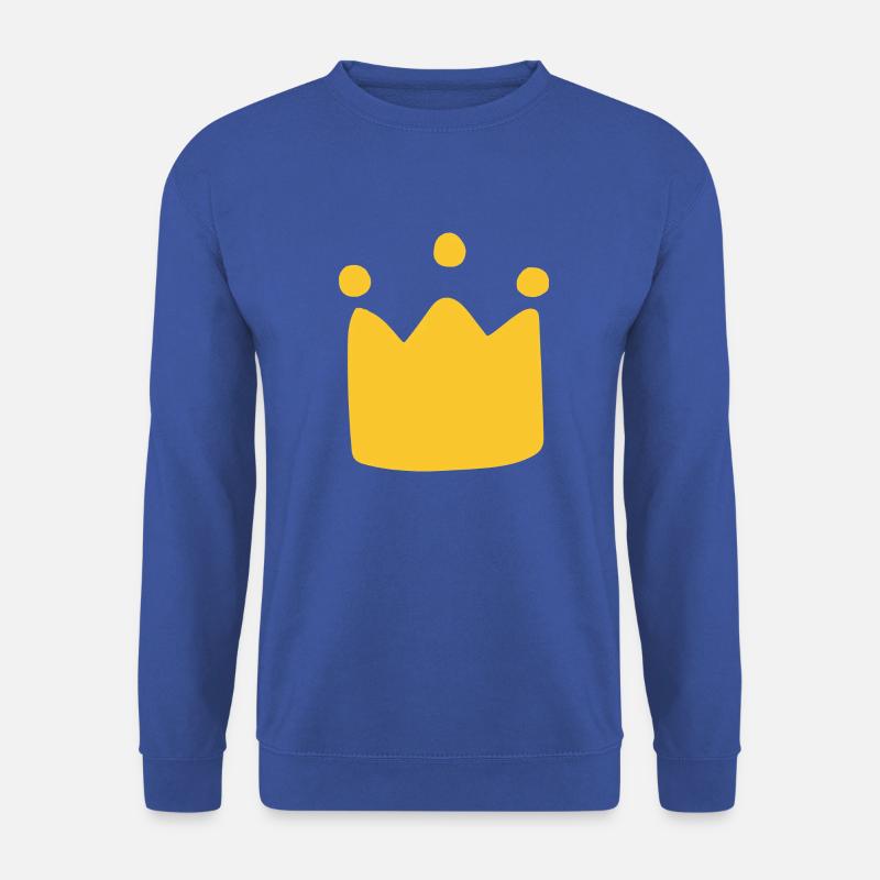 Gelbe Krone - Unisex Pullover - Royalblau