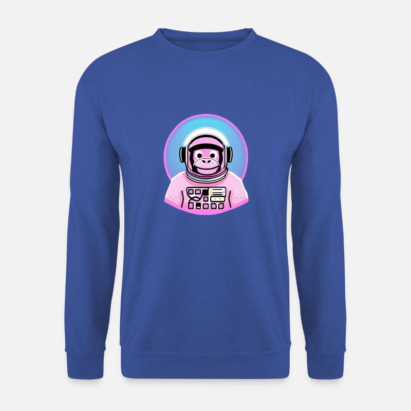 Space Monkey Pink - Unisex Pullover - Royalblau