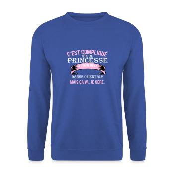 Danse orientale - Sweat-shirt Unisexe - bleu royal - Devant - Alina (178cm) & Michal (187cm)