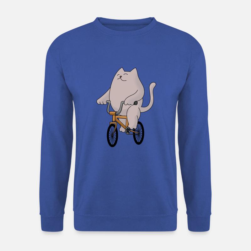 Katze Fahrrad - Unisex Pullover - Royalblau