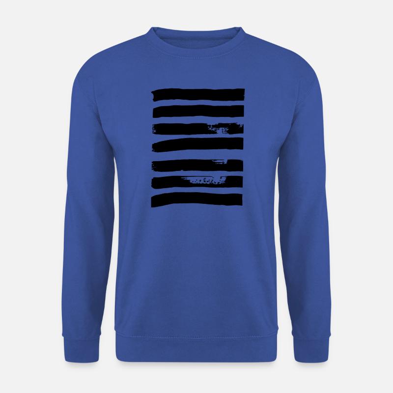 Lignes épaisses - Sweat-shirt Unisexe - bleu royal