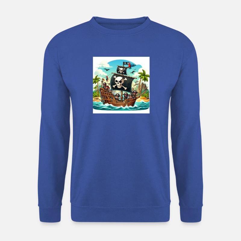 Piratenschiff auf hoher See - Unisex Pullover - Royalblau
