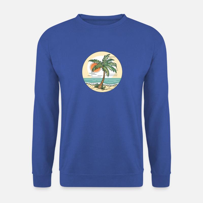 Palmeninsel Sonnenuntergang - Unisex Pullover - Royalblau