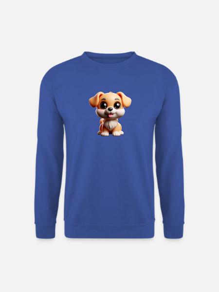 Niedlicher Welpe im Cartoon-Stil - Unisex Pullover - Royalblau