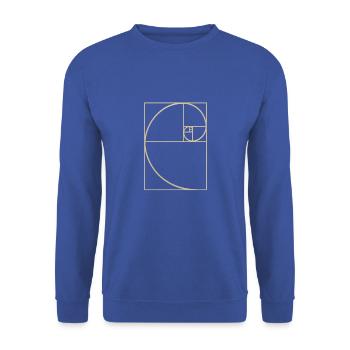 Golden Ratio – Mathematische Ästhetik zum Anziehen - Unisex Pullover - Royalblau - Vorne - Alina (178cm) & Michal (187cm)