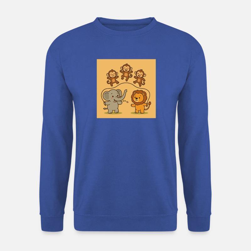 Fröhliche Dschungelfreunde - Unisex Pullover - Royalblau
