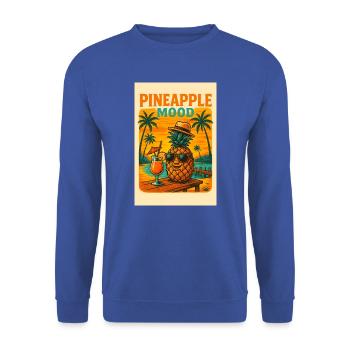 Pineapple Mood (Retro Vibes Edition) - Unisex Pullover - Royalblau - Vorne - Alina (178cm) & Michal (187cm)