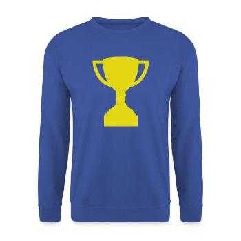 Trophäe - Unisex Pullover - Royalblau - Vorne - Alina (178cm) & Michal (187cm)