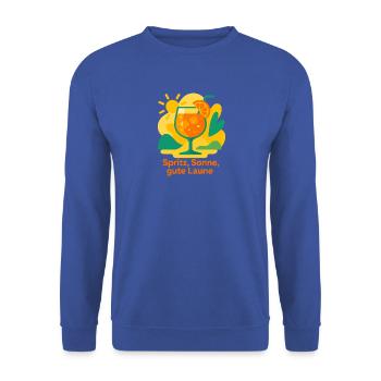 Sonnen Cocktail Gute Laune - Unisex Pullover - Royalblau - Vorne - Alina (178cm) & Michal (187cm)