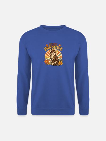Stay Pawsitive Katze - Unisex Pullover - Royalblau