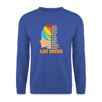 Sternzeichen Löwe - Unisex Pullover - Royalblau - Vorne - Alina (178cm) & Michal (187cm)