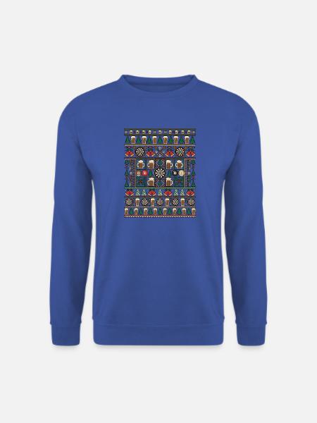 Weihnachts Kneipen Strickdesign Darts - Unisex Pullover - Royalblau
