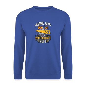 Forstwirtschaft - Unisex Pullover - Royalblau - Vorne - Alina (178cm) & Michal (187cm)