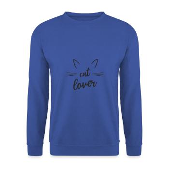 cat lover - cat lover - Unisex Sweatshirt - royal blue - Front - Alina (178cm) & Michal (187cm)