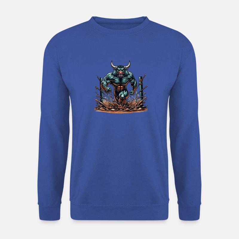 Kraftvoller Hindernislauf motivations Stier - Unisex Pullover - Royalblau