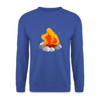 Pixel fire pixel fire - Unisex Sweatshirt - royal blue - Front - Alina (178cm) & Michal (187cm)