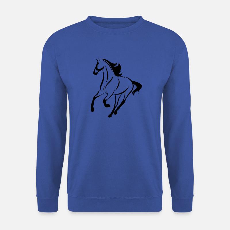 Pferd Schwarz - Unisex Pullover - Royalblau